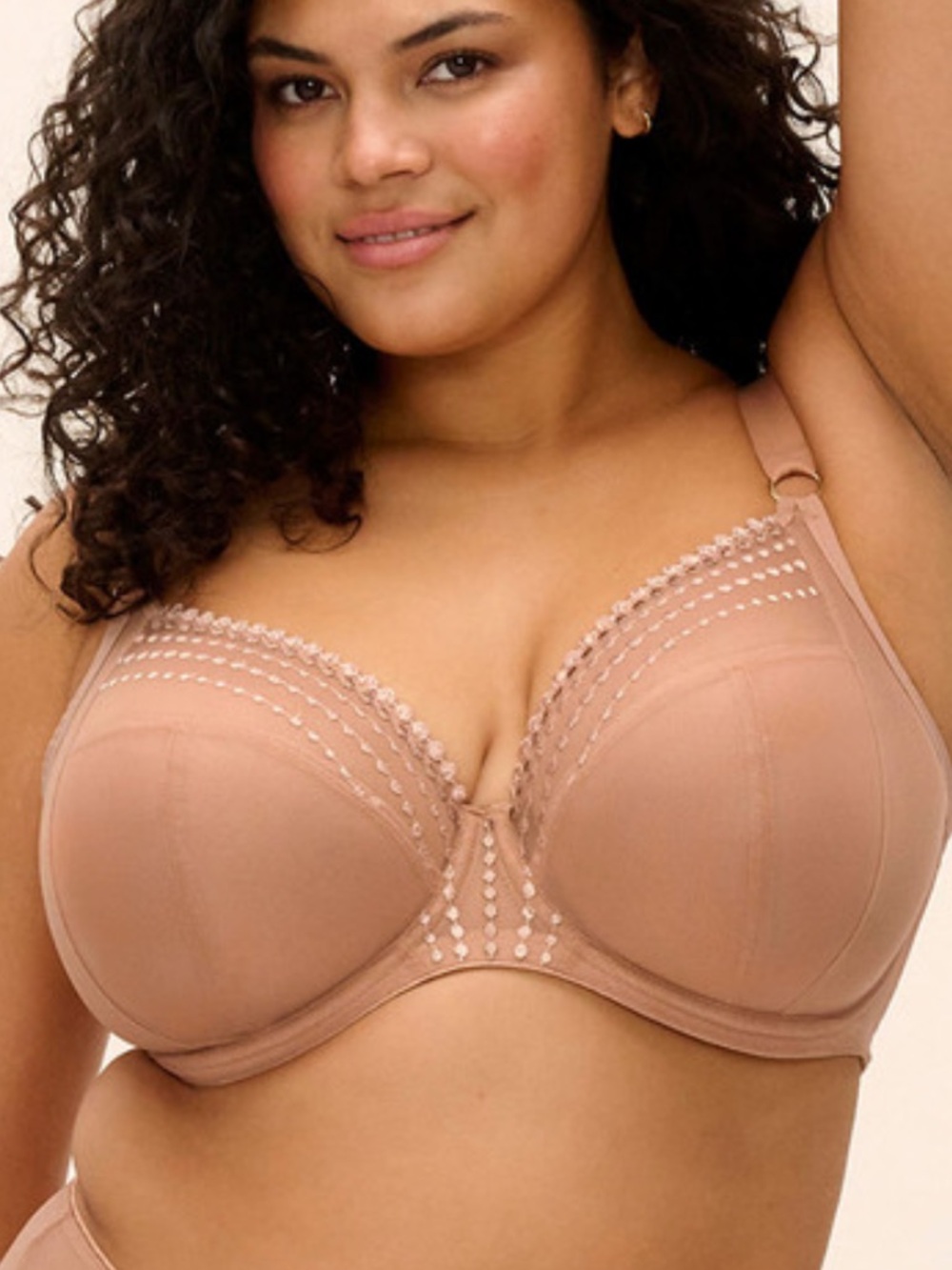 Elomi Matilda Nude Mesh Unlined Bra Size 34 M